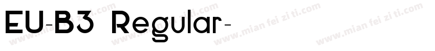 EU-B3 Regular字体转换